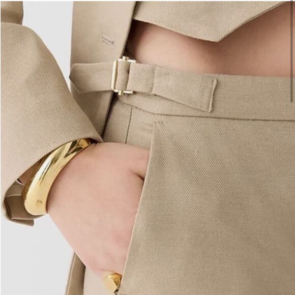 J. Crew Slim-Fit Flare Pant in Stretch Linen Blend in Tan - Size 2 - Picture 3 of 8